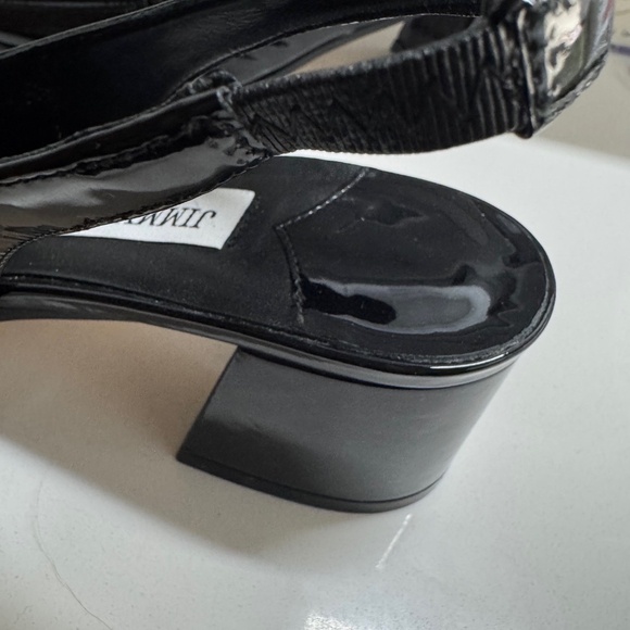 JIMMY CHOO - (New) Diamond Tilda Black Patent Slingback Loafers - NEW - Picture 13 of 16